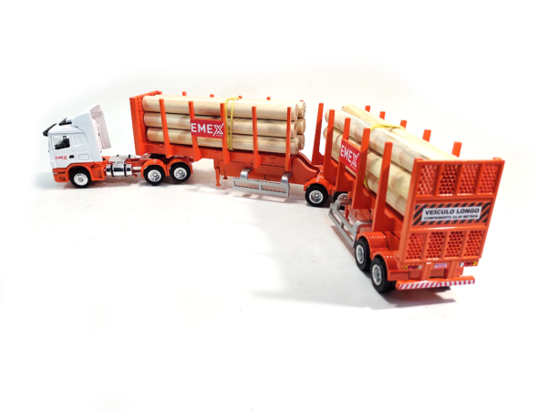 Miniatura Madereiro Bitrem Scania G380 1:50 Emex