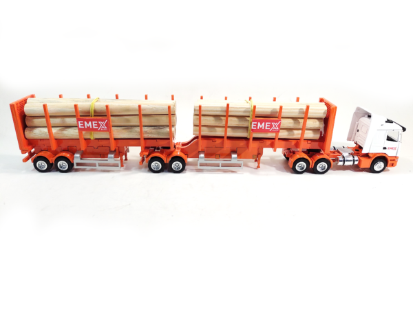 Miniatura Madereiro Bitrem Scania G380 1:50 Emex