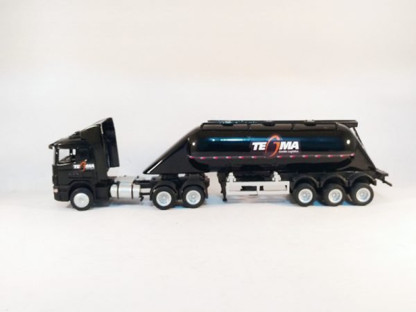 Miniatura de caminhão com silo, cavalo mecânico Scania G380 6×4, personalizada, fabricação nacional, personalização Tegma, em escala 1:50