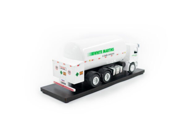 Miniatura de caminhão truck GLP Alwm, personalização White Martins
