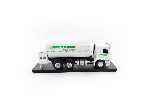 Miniatura de caminhão truck GLP Alwm, personalização White Martins