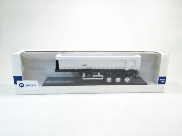 Miniatura de caçamba 3 eixos juntos com lona, personalizada, fabricação nacional, personalização Librelato, em escala 1:50.
