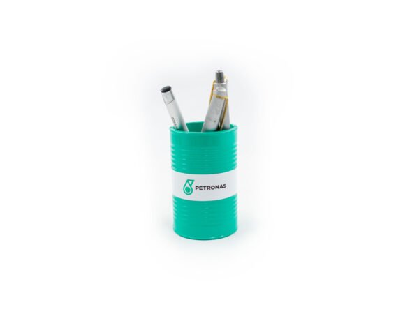 Miniatura de tambor porta canetas personalizado Petronas